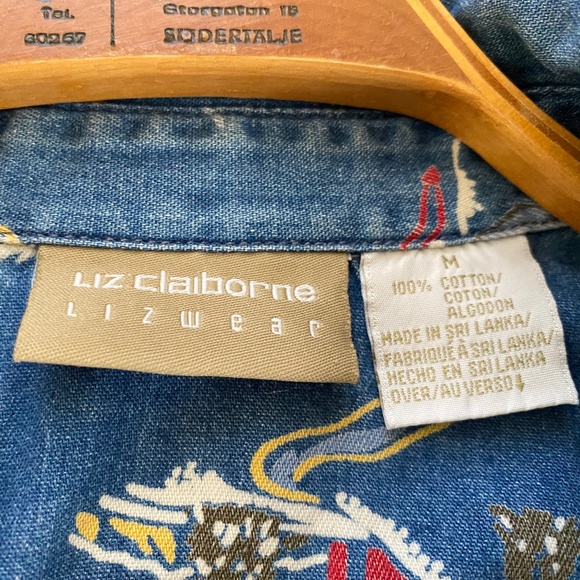Liz Claiborne denim button up shirt - Picture 5 of 7